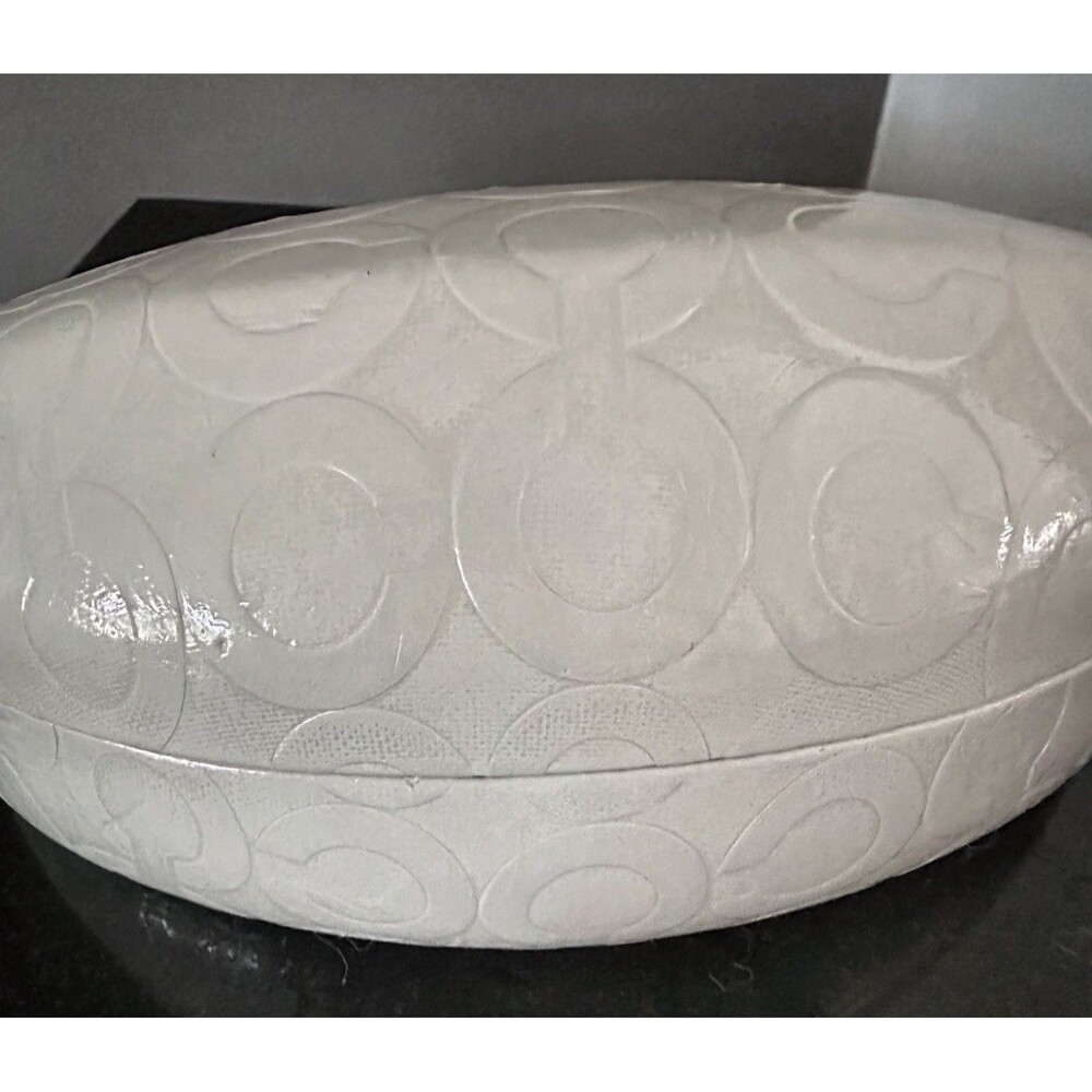 COACH Eyeglass / Sunglass Hard Clamshell Case White Signature “C” Logo 6.5x3